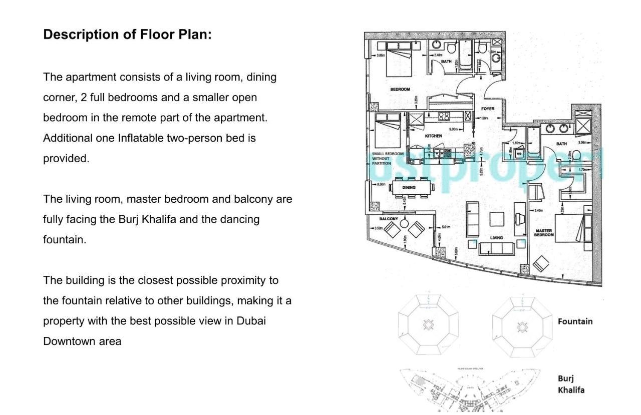 דובאי Elite Royal Apartment - Full Burj Khalifa & Fountain View - Brilliant - 2 Bedrooms & 1 Open Bedroom Without Partition מראה חיצוני תמונה